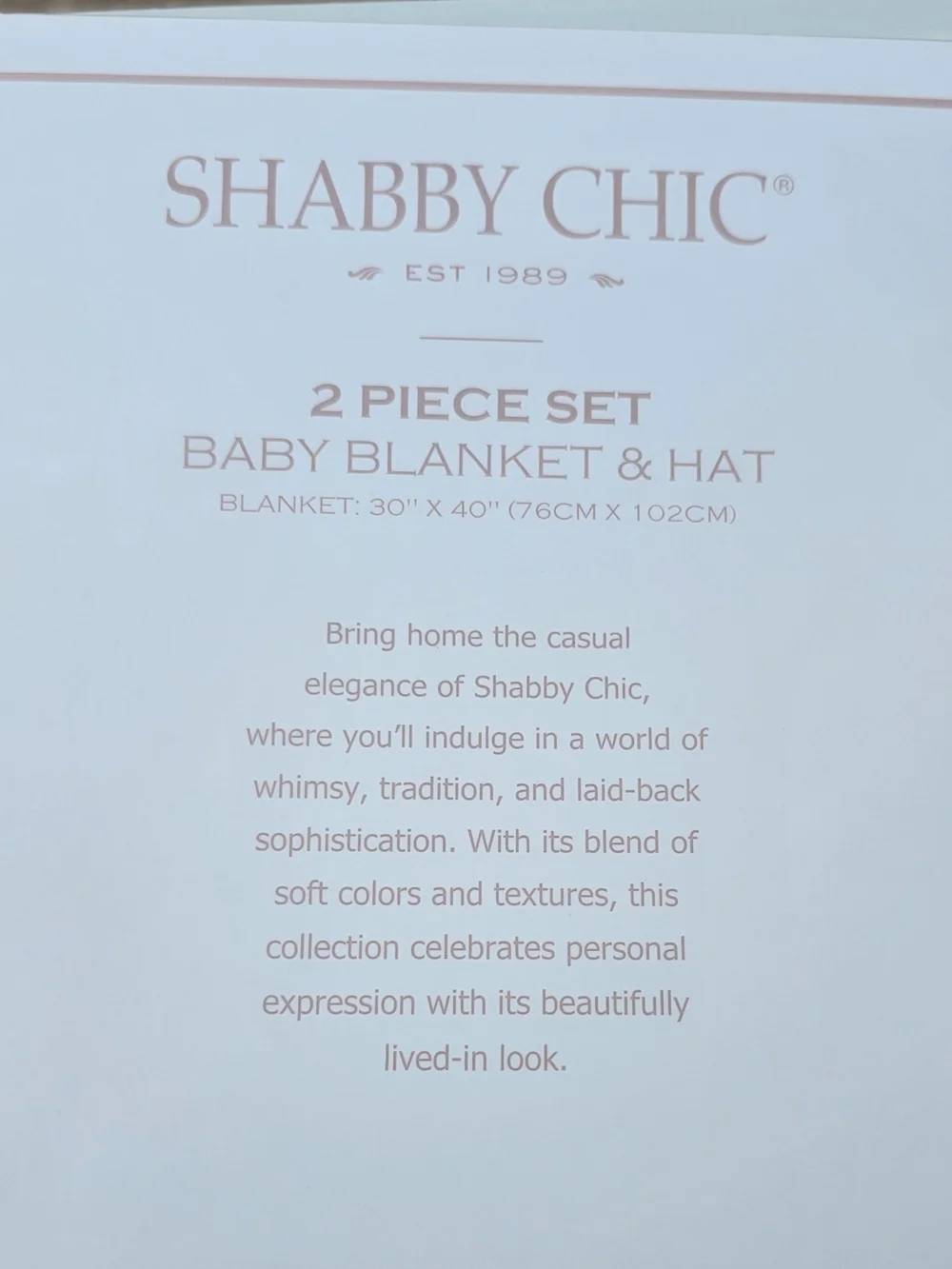 Baby Blanket & Hat Set - Dusty Pink. 0-6 Months